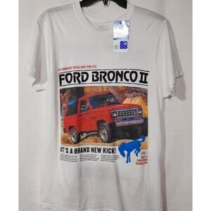 Ford Bronco 2 men's white shirt size Small